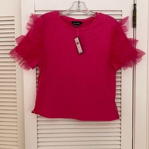 Anthropologie Pink Tulle Shirt NWT